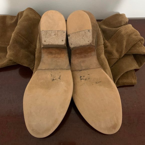 Brown Suede Heeled Boots - Picture 3 of 4